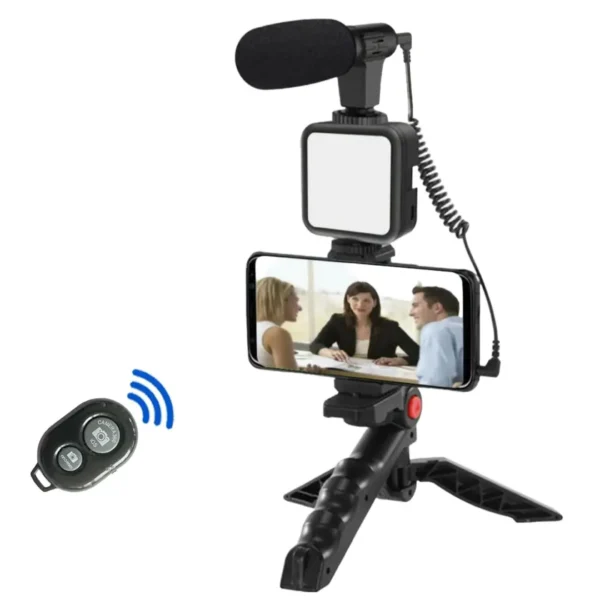 Complete Smartphone Vlogging Kit AY 49 with Camera Remote Light and Microphone Kenya